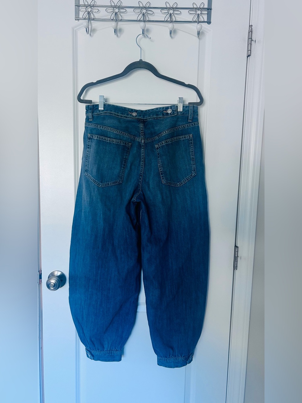 Zara Dark Blue Balloon Boyfriend Jeans - Picture 2 of 2